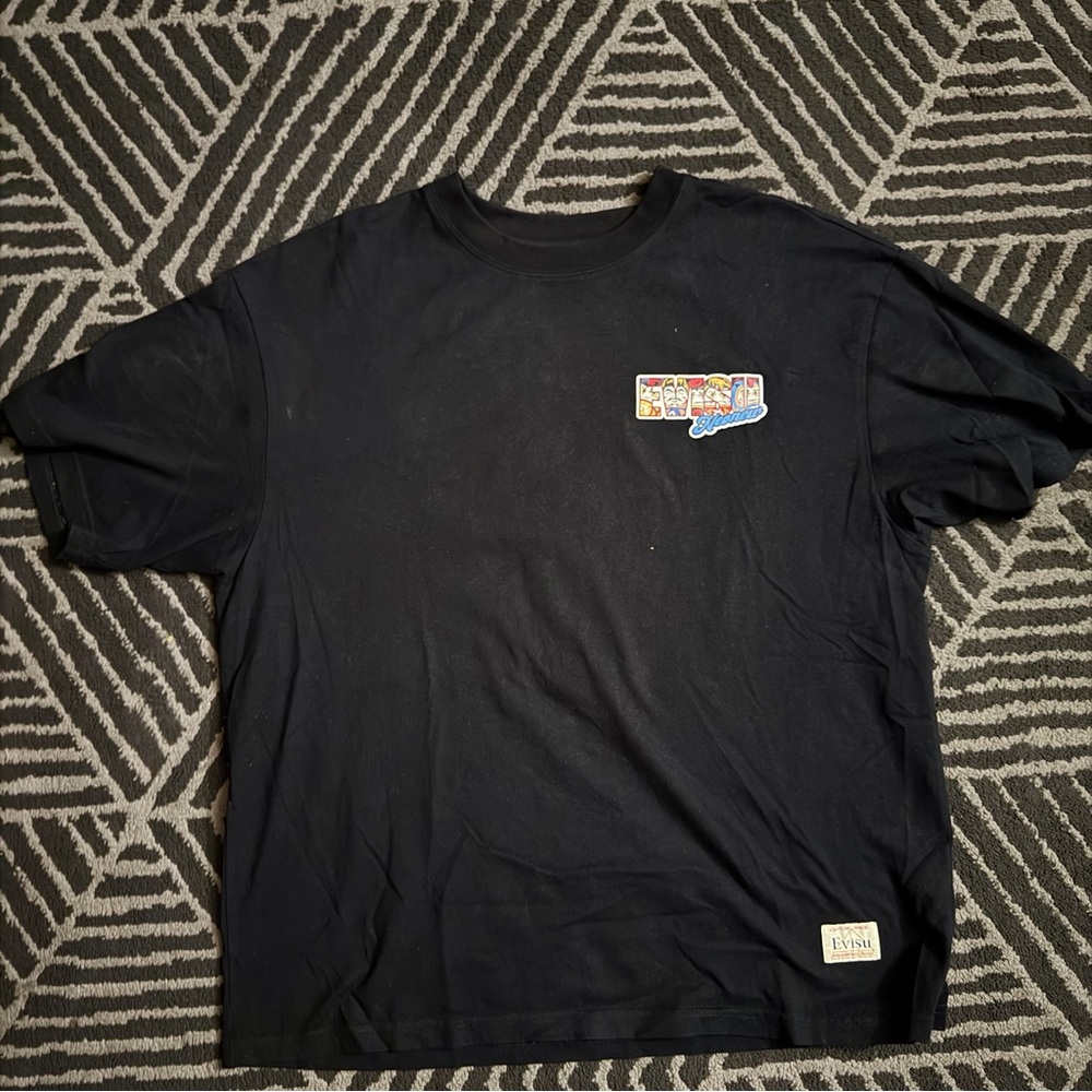 Evisu Black Graphic Tee